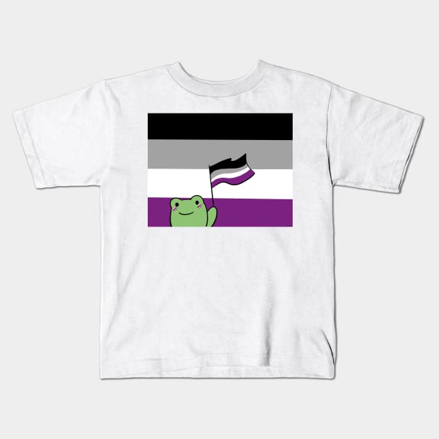 rana bandera asexual Kids T-Shirt by uchix